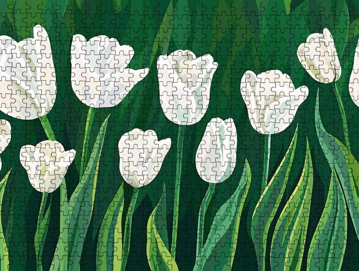 Elementy dla dorosłych 2000, białe róże, puzzle YHPGL2-38
