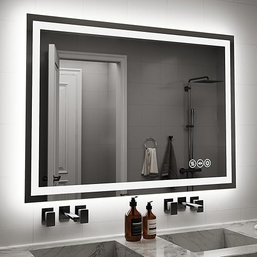 Miniatura 21 de Espejo de baño LED de 20 x 28 pulgadas, espejo de baño antivaho con luces, espejos de tocador iluminados montados en la pared, regulable,