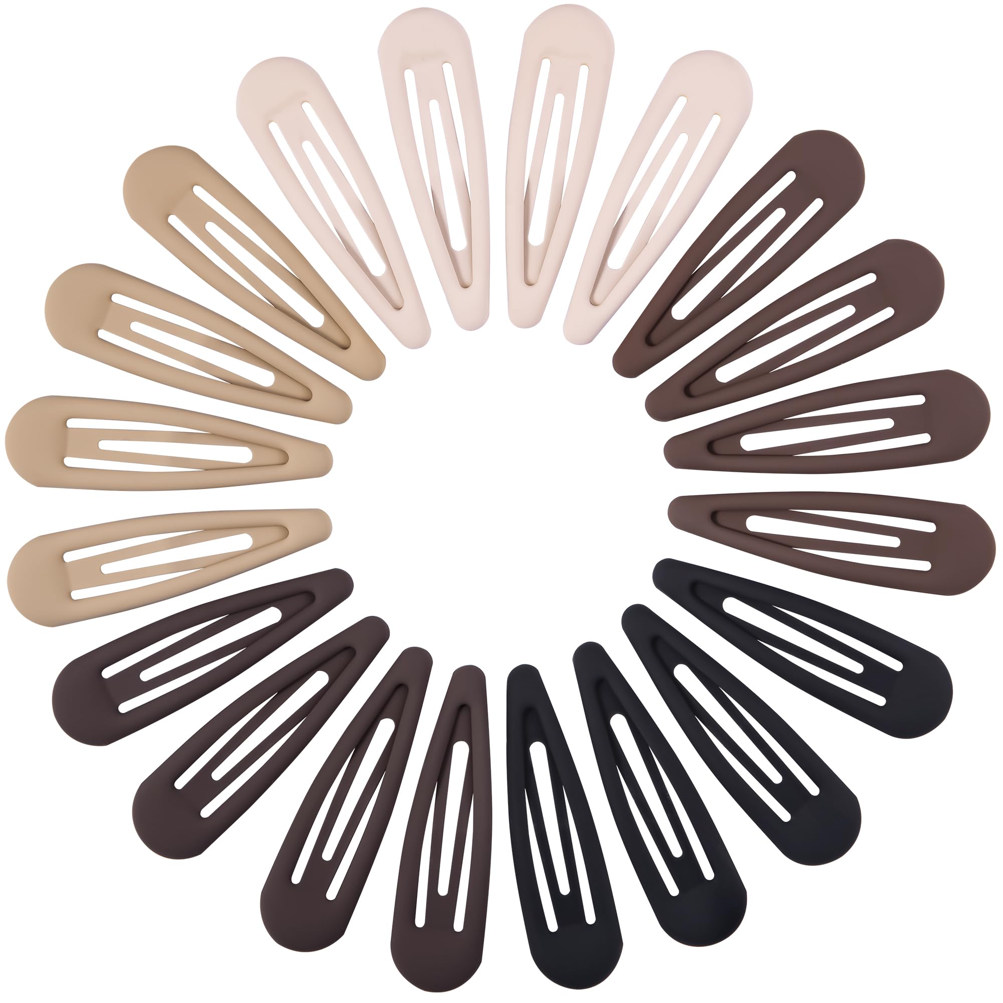 Small Matte Black Hair Barrettes - 20 Pack -22