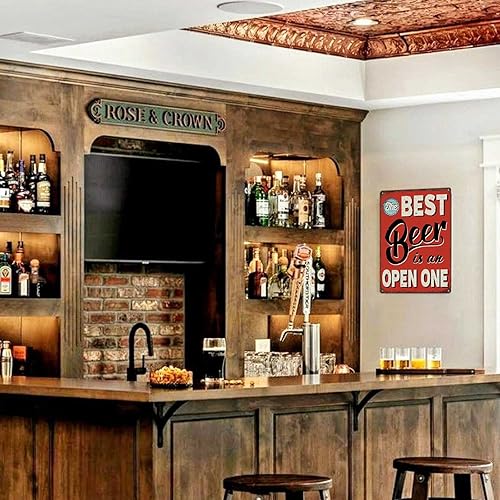 Miniatura 6 de Letrero de metal con texto en inglés "The Best Is An Open" para garaje, hogar, bar, decoración de pared (234)