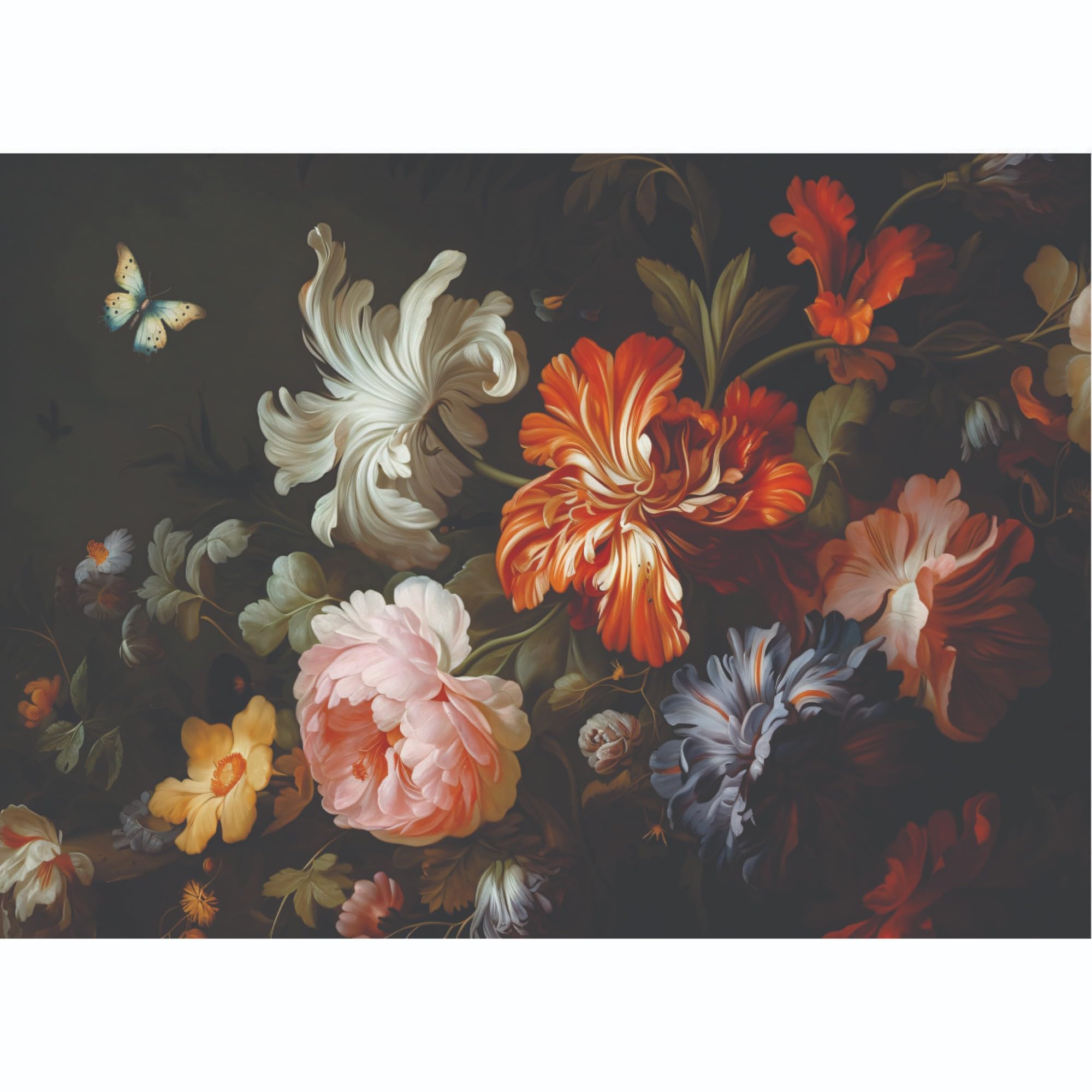 Carta di riso Bouquet scura, 29 x 40cm (1pc) - per decoupage di poster per mobili da CRAFT KREATIVELY