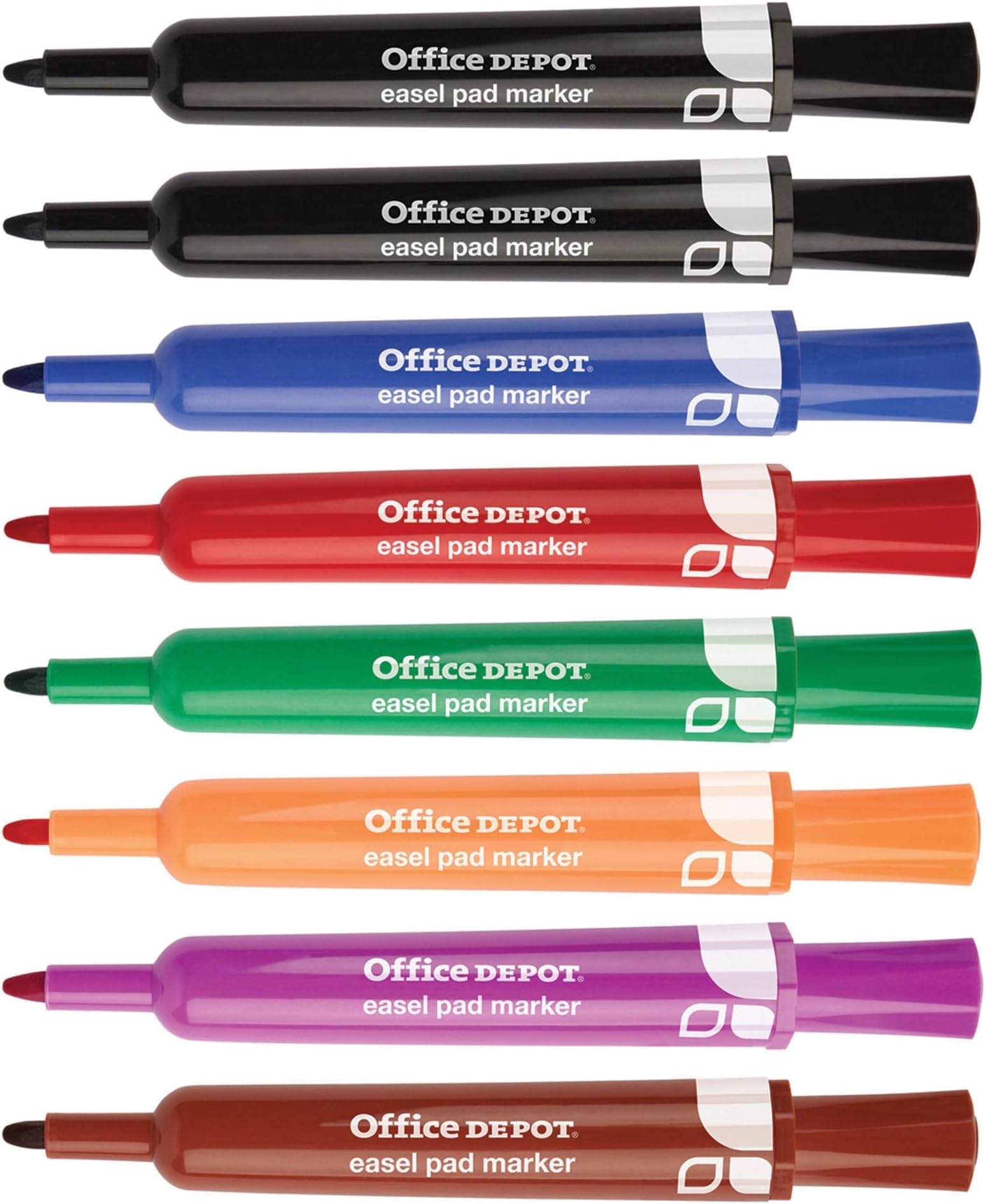 Office Depot(R) Easel Pad Markers, 100% Recycled, Assorted, Pack Of 8, FC102607