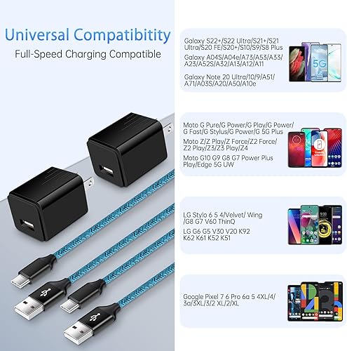 Miniatura 7 de Cargador rápido USB tipo C Android para Motorola Moto G FastG PowerG StylusG ProG Play, Edge 5G UWOne 5G UW Ace, G9 G8 G7 Power Plus Play, G6 Plus