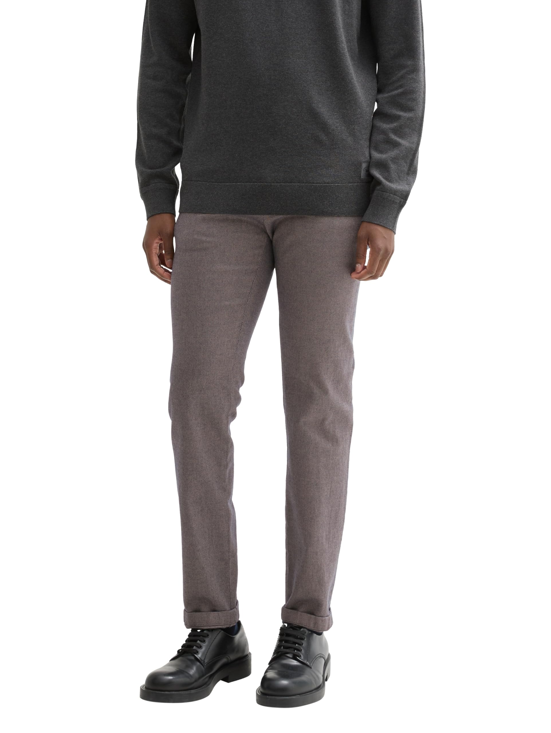 Tom Tailor Herren Slim Fit Stretch Chino Hose mit Gürtel