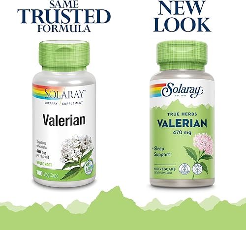 SOLARAY Valeriana 470mg Apoyo de relajación (100 unidades) Paquete de 2