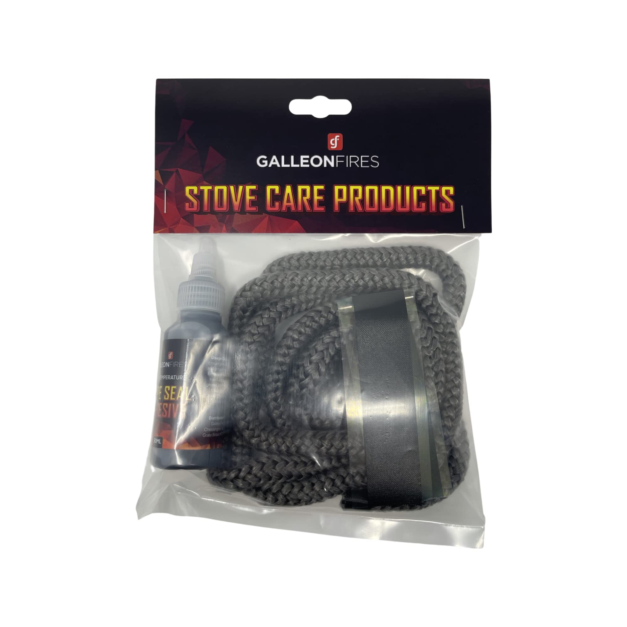 10mm Soft -Replacement Black Stove Rope Kit for Stove Door Seal with Glue& Tape - Heat Resistant - Various Sizes and varius softnes