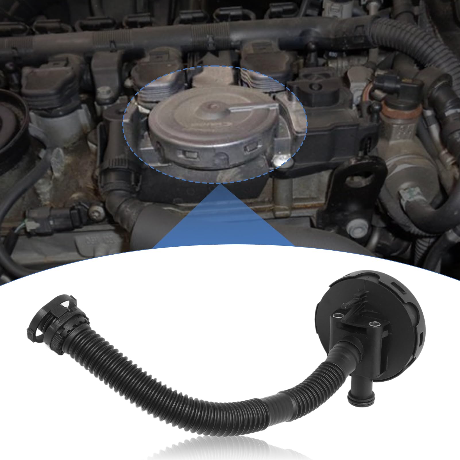 03e103201c Valve de Respiration de Ventilation pour Polo 9n Polo 6r, Valve Respiratoire pour Cordoba 6l Ibiza 6j Toledo Fabia 6y Rapid Roomster