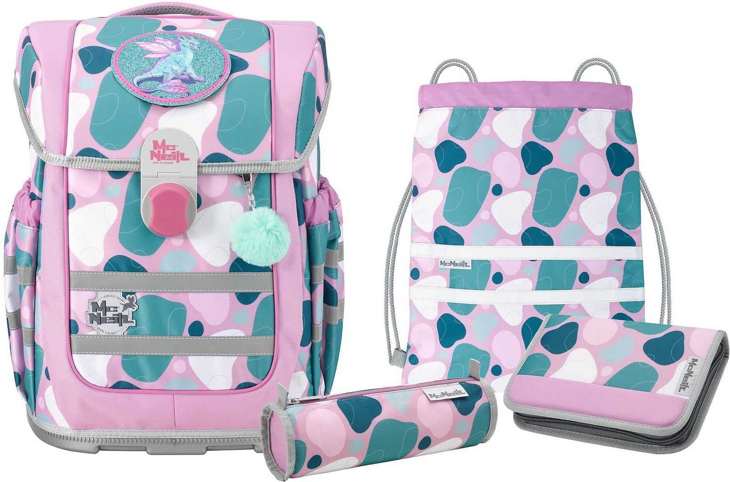 McNeill Ergo Set completo di zaini per la scuola 5 pezzi.