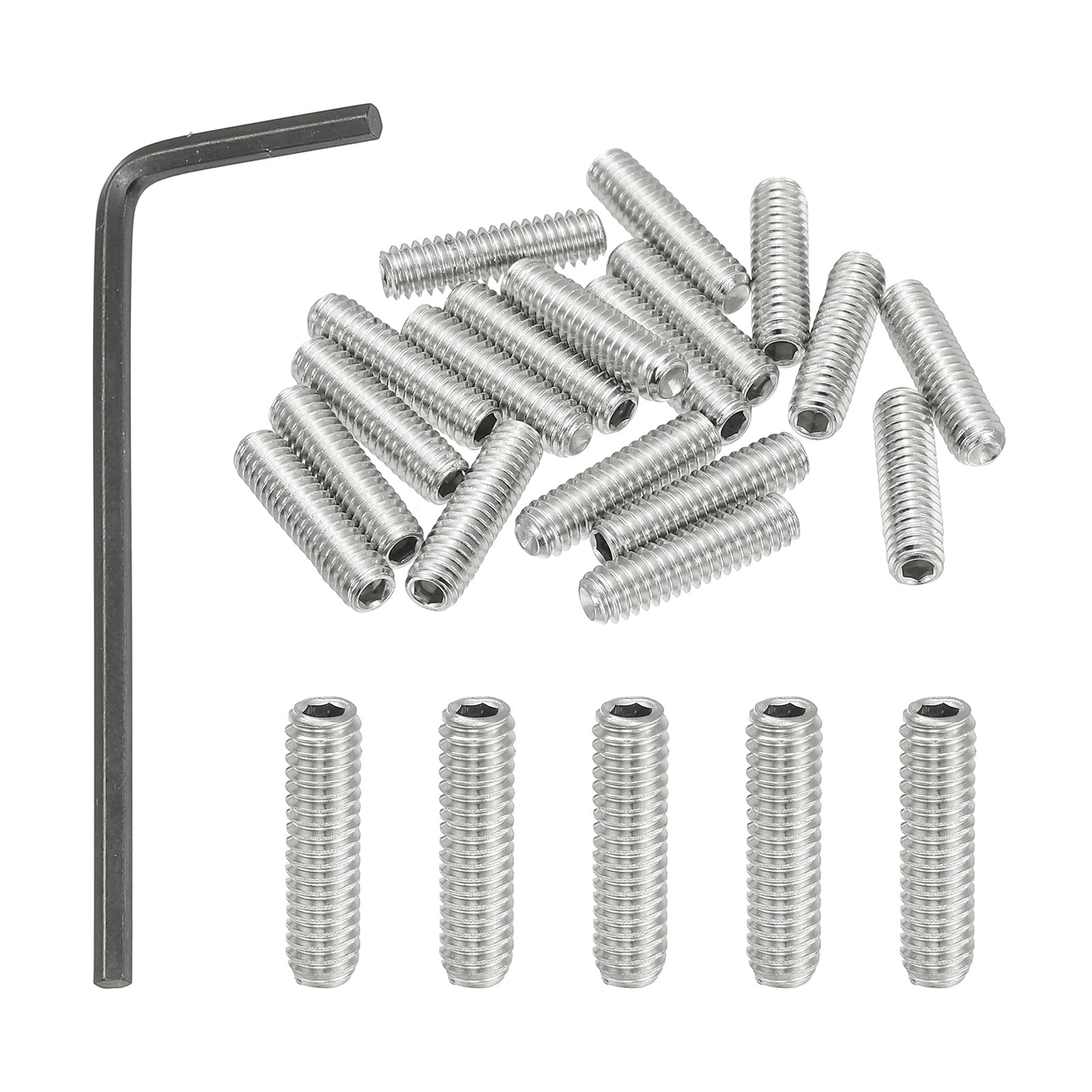 PATIKIL #8-32x5/8" Internal Hex Socket Set Grub Screws