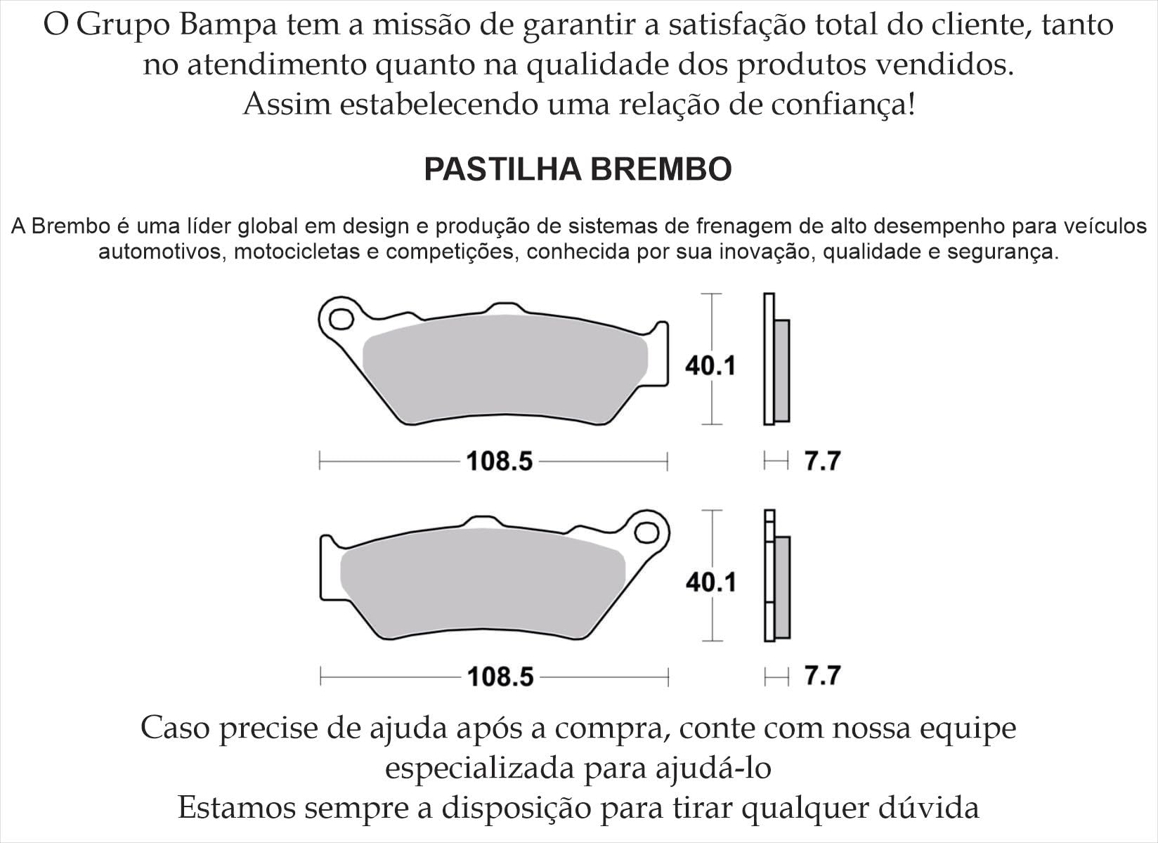 Brembo Pastillas de Freno Moto Ref. 07BB03SA | Compuesto SA | Frenada Constante en Frio y Caliente | Recambio Original |