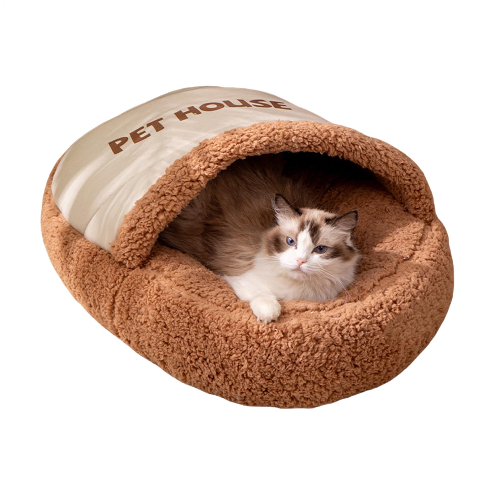 Caseta para gatos y cachorros suave tipo cueva acolchada para invierno