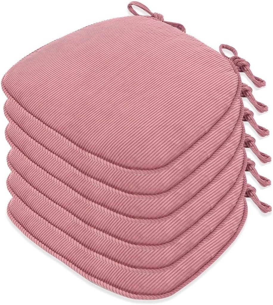 Coussin de chaise demi-rond 43x41x35 cm lavable avec attaches pour assise de jardin