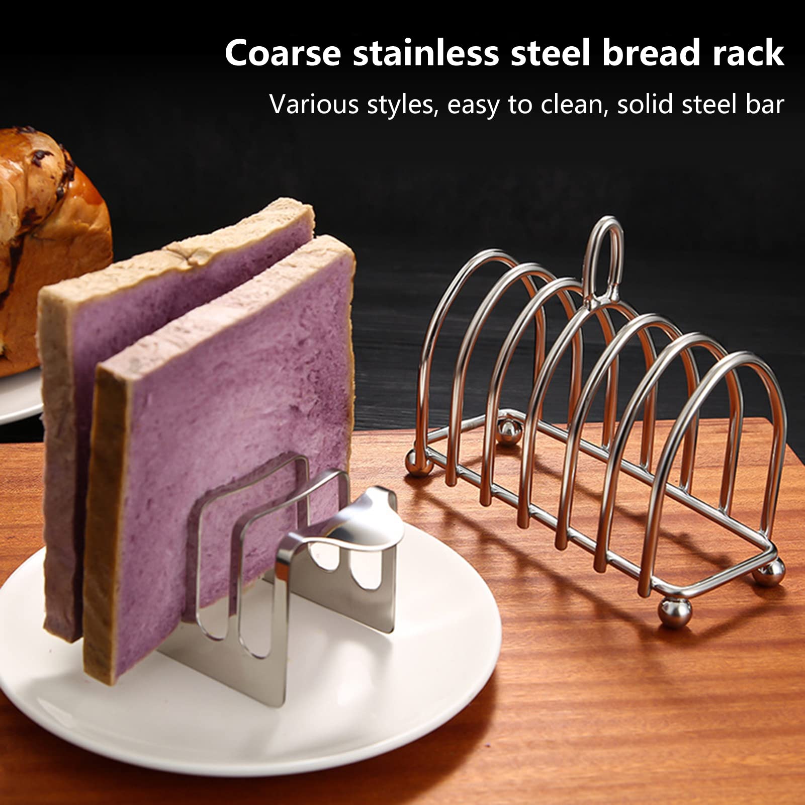 Rangement Toast Organisé Porte-Toast Chromé Innoteck - 6 Fentes, Support Refroidissement, Design Élégant Accessoire Petit Déjeuner