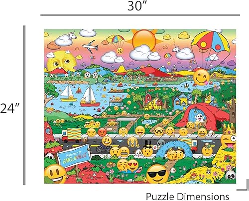 Miniatura 4 de Springbok Rompecabezas de 1000 piezas de Emojiville - Hecho en Estados Unidos