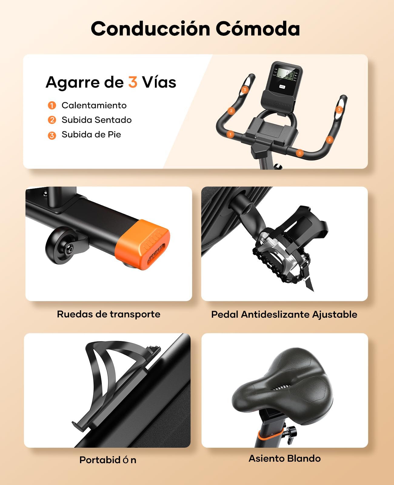 2026 Versión Toputure Bicicleta Estatica con Pulsómetro y APP, Bici Estatica Profesional Ultra Silenciosa y Estable, Asiento Cómodo, Soporte para Tableta y Portabotellas, Volante 15 KG, MAX 160KG