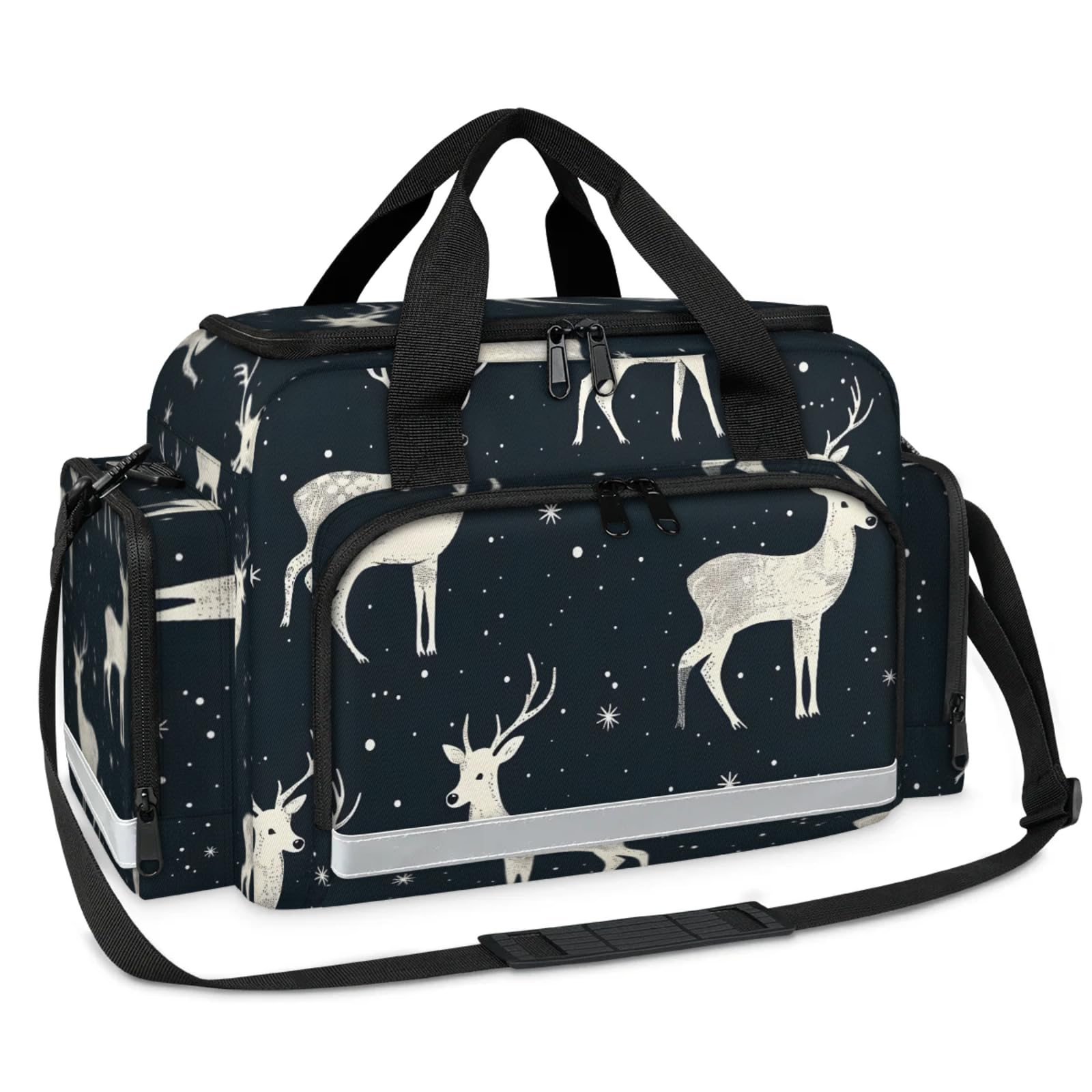 GzLeyigou First Aid Bags Empty, Spotted Deer Emergency Bag First Aid Kit Multiple Compartment Kit Carrier On Call Trauma Bag For Paramedics Emergency Medical Supplies Kit