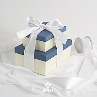 Vista 6 de MEEDEE - Cinta de satén blanca de 2 pulgadas, cinta blanca de lujo de doble cara de 25 yardas, cintas de seda para envoltorios de regalo