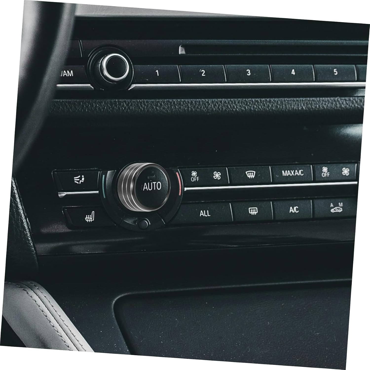 Gatuida Metal Knob Covers for Car 3 Pack Air Conditioner Knob Ring with Switch Button Fit for 15-20