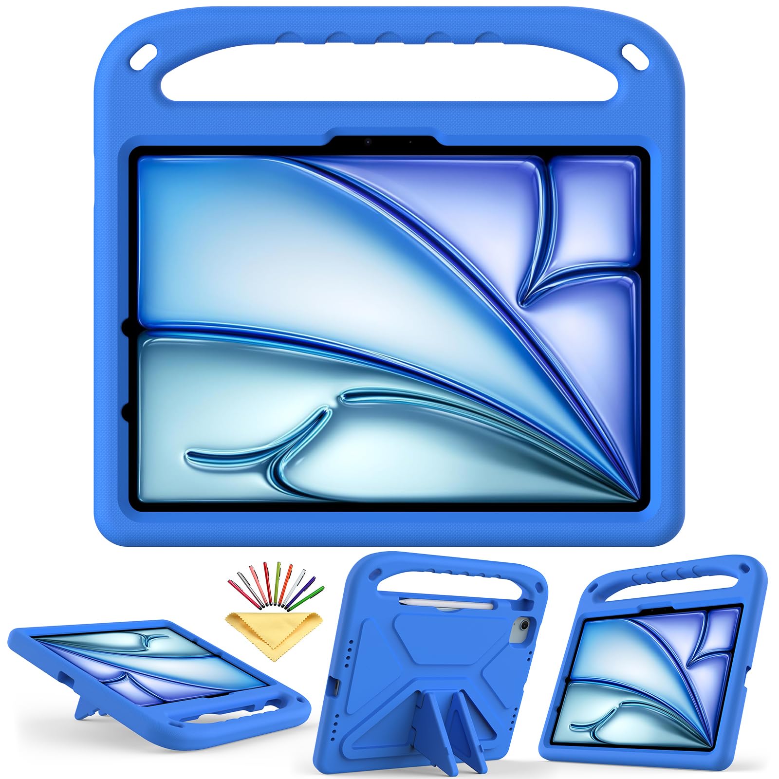 UUcovers Kids Case for iPad Pro 11 inch M4 (2024) (Model: A2836/A2837/A3006) (5th Gen) with Handle/Kickstand/Pencil Stylus Holder/Lightweight Stand