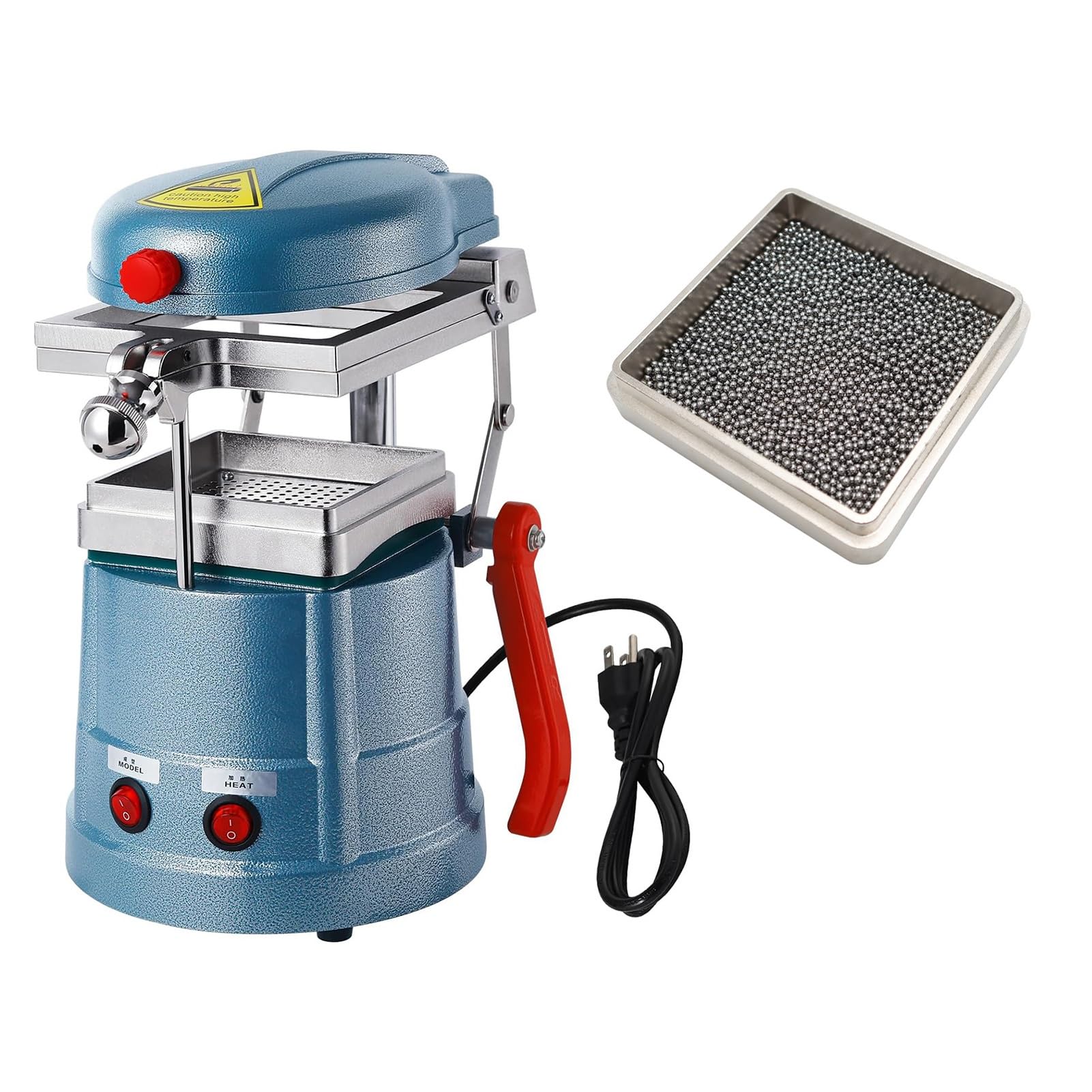 Urządzenie do Nakładek na Zęby/1000W Maszyna Stomatologiczna/Stal Nierdzewna/Formowanie Szyn na Bruksizm/Szybkie Grzanie/Precyzja Laboratoryjna/Obudowa Metalowa/Zestaw