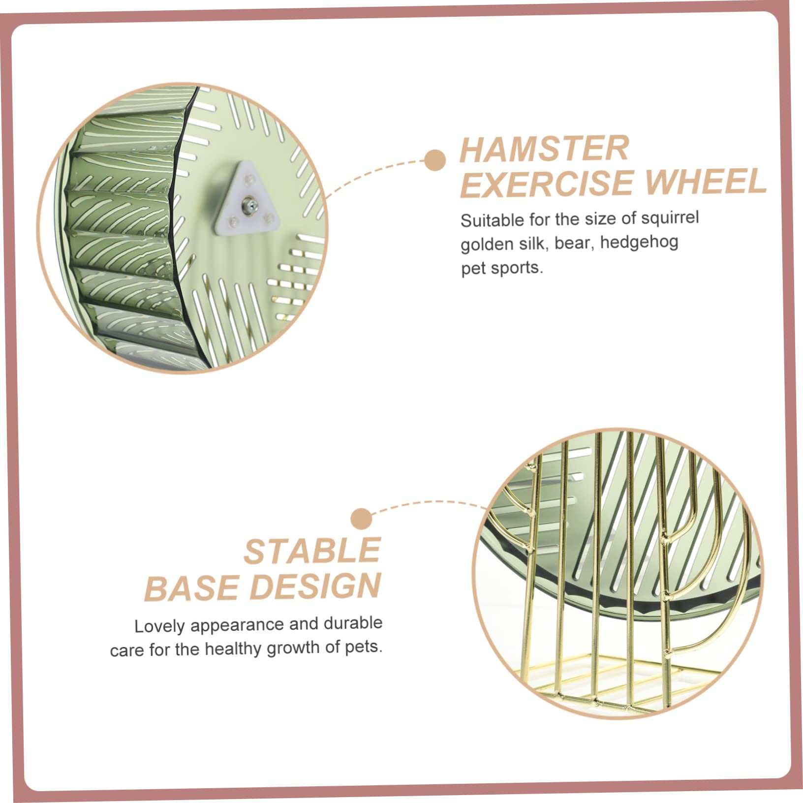 BESTonZON Rueda de Hámster Soporte Estable para Jaulas de Mascotas, Rueda de Ejercicio de Plástico y Aleación Que Aumenta la Actividad y Es Adecuado para Pequeños Roedores