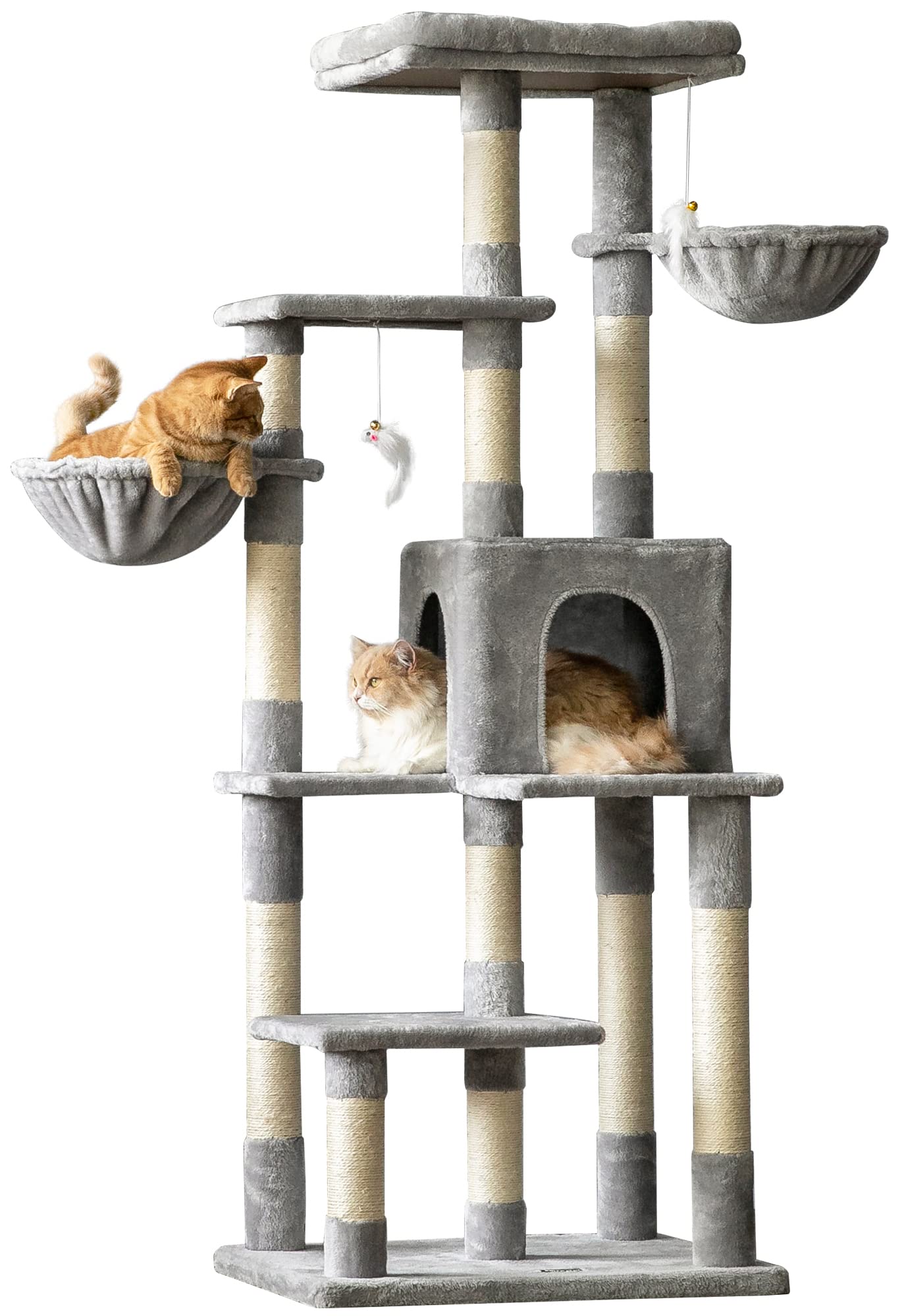 Amazon | Mwpo キャットタワー 猫タワー 仔猫 成年猫 シニア 大型猫  