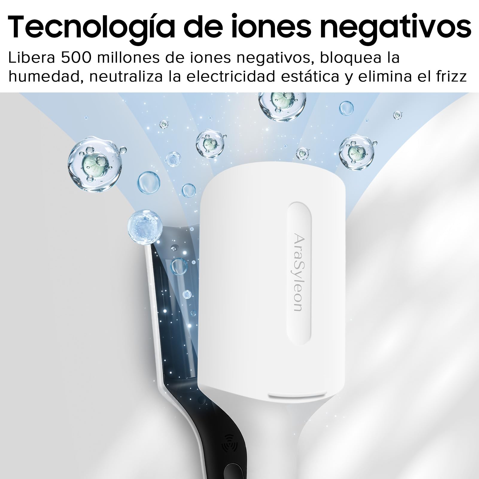 Rizador de Pelo Cerámica con Iones 32mm 138W Temperatura Ajustable 160-200°C 3 Tubos Ondas de Playa