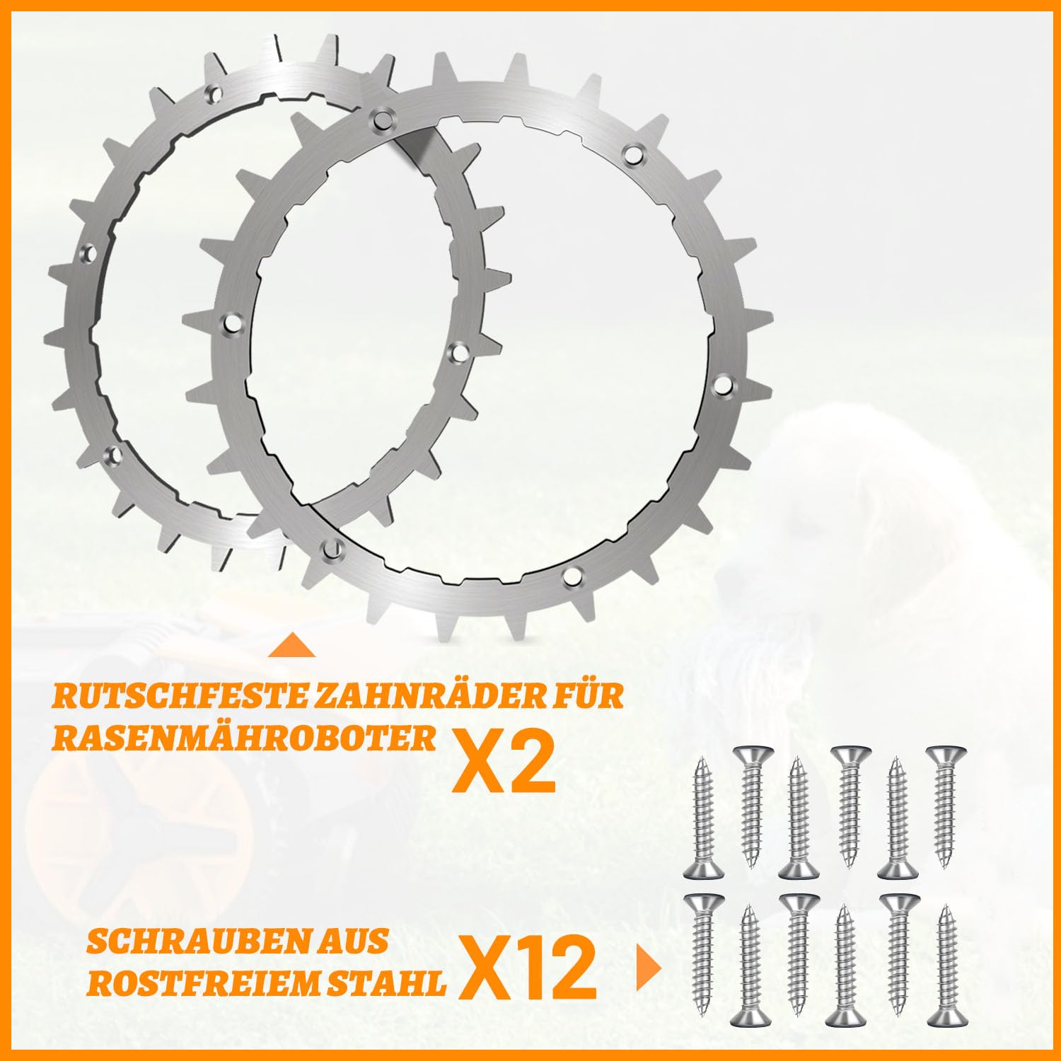 Spike In Acciaio Inox Per Robot Tosaerba Worx Landroid – Accessori Kanoo® Per Ruote Da 205 Mm, Trazione Migliorata