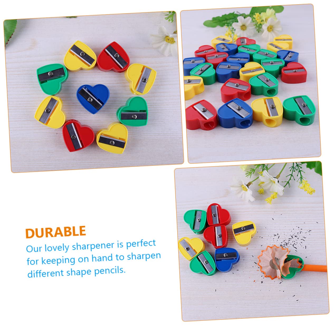 OSALADI 4 Set Temperamatite Manuale Per Design E Resistente Temperamatite Portatile Sicuro Per Scuola E 40 Pezzi * 4