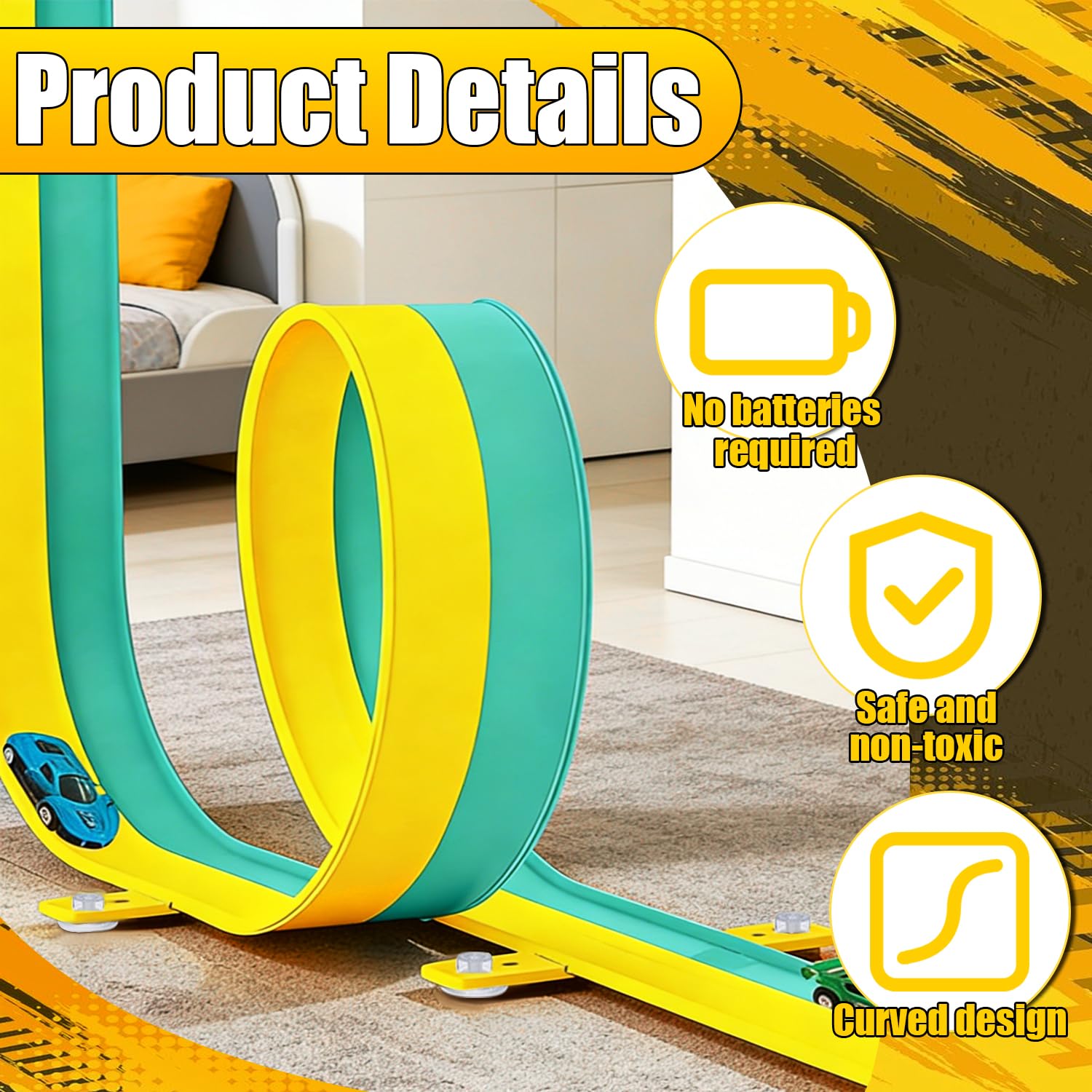 Piste Macchinine per Bambini, Pista Flessibile Macchinine, Pista Macchine Flessibile, Pista da corsa per auto, Giocattolo Piste da Corsa, Car Track, Piste Car Wheels, Regalo per Bambino e Bambine
