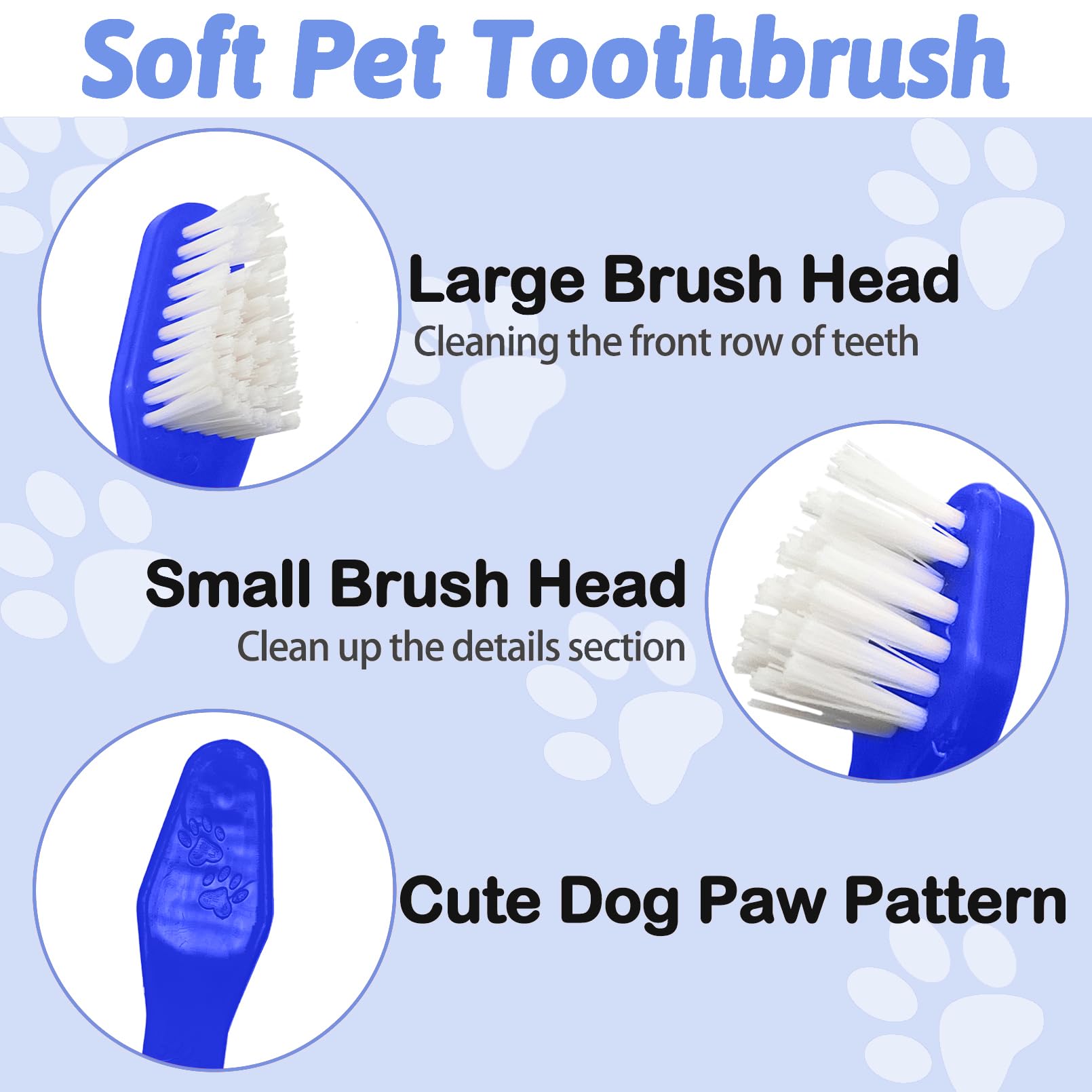 Apatal 150Pcs Dog Toothbrush Dual Headed Puppy Tooth Brushing Kit Long Handle Soft Grooming Pet Dental Brushes Convenient Double Sided for Pets Puppy Teeth Brush Cleaning Oral Care Supplies-Blue 1