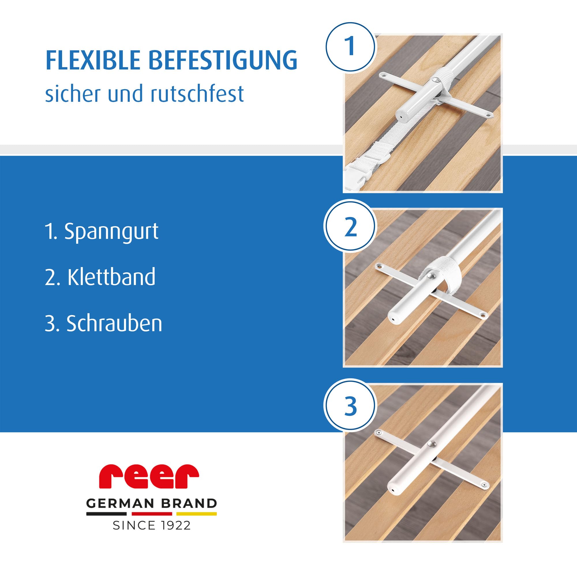 Reer Sleepn Keep, protezione anticaduta per culle, lunghezza 100 cm per letti con una lunghezza di 150-180 cm