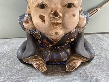 Amazon.co.jp: 時代物 福助 人形① 土人形 縁起物/開運/商売盛