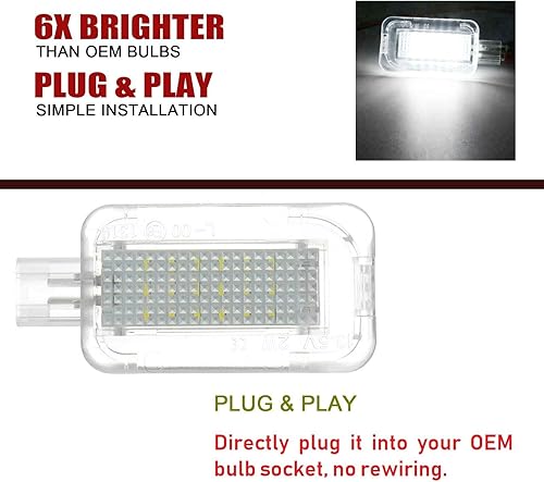 Miniatura 4 de Xotic Tech - 1 lámpara LED de carga completa para maletero completo, sin errores, compatible con Honda Civic Fit CRV o Acura ILX TL TSX, 18-SMD