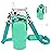JEBEALUO Water Bottle Carrier Bag with Phone Pocket for Stanley Cup 40/30 oz, Water Bottle Holder with Adjustable Strap& Straw Cover, Stanley Cup Accessories (Green)