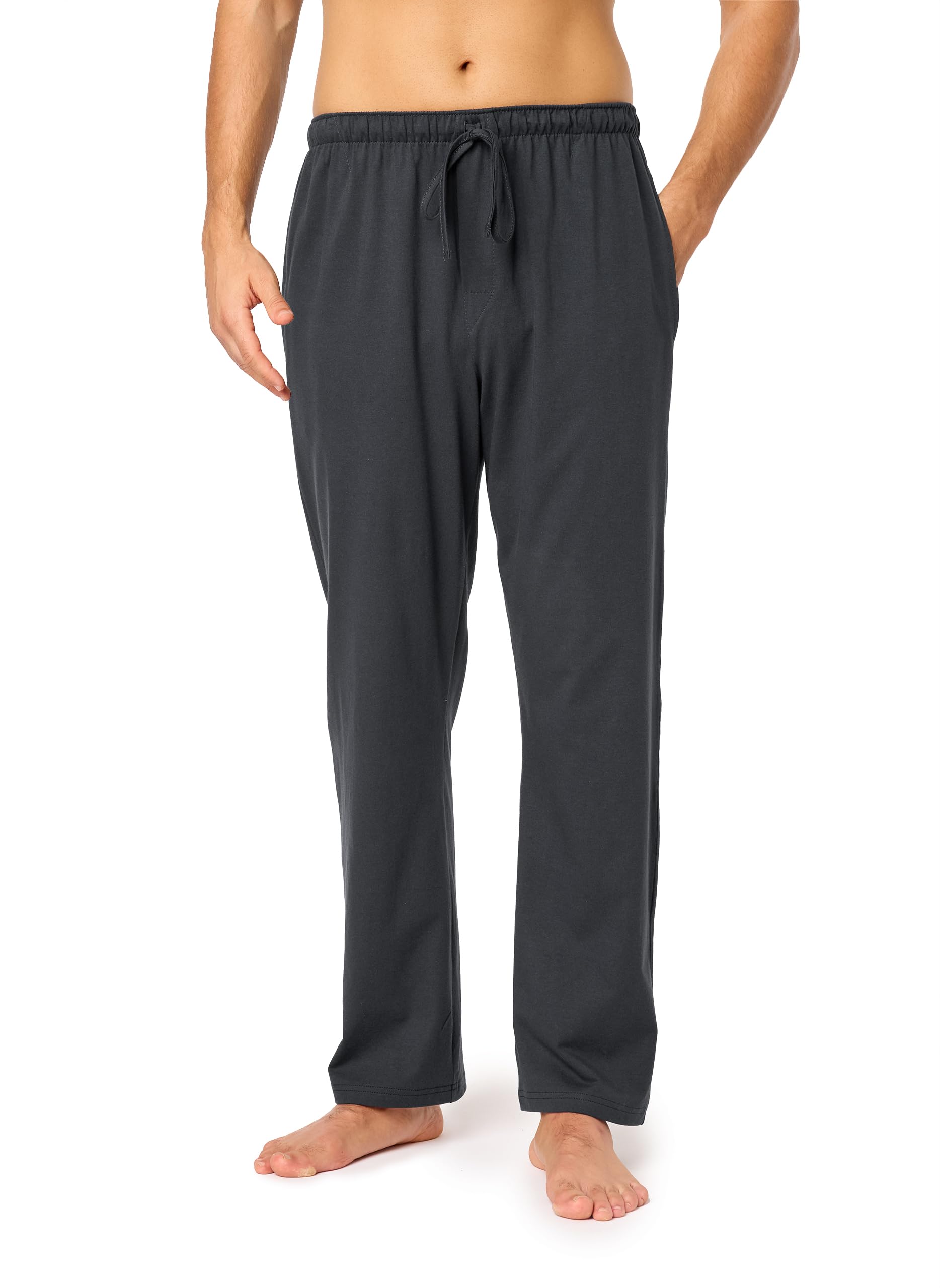 Timone Pantalon Pyjama Homme 100% Coton - Bas de Pyjama Confortable, Respirant, Coupe Droite, Taille Élastique, Poches Pratiques - Idéal Nuit, Détente, Maison - TPP-001