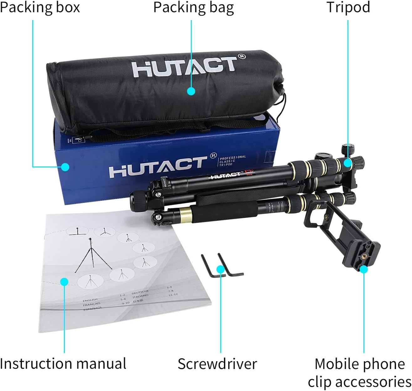 Tор Brаndѕ Camera Tripod,Compact Lightweight Travel Aluminium Tripod with Quick Release Plate, 360 Degree Ball Head and Phone Clip for DSLR Camera/Video Camcorder/Mobile Phone