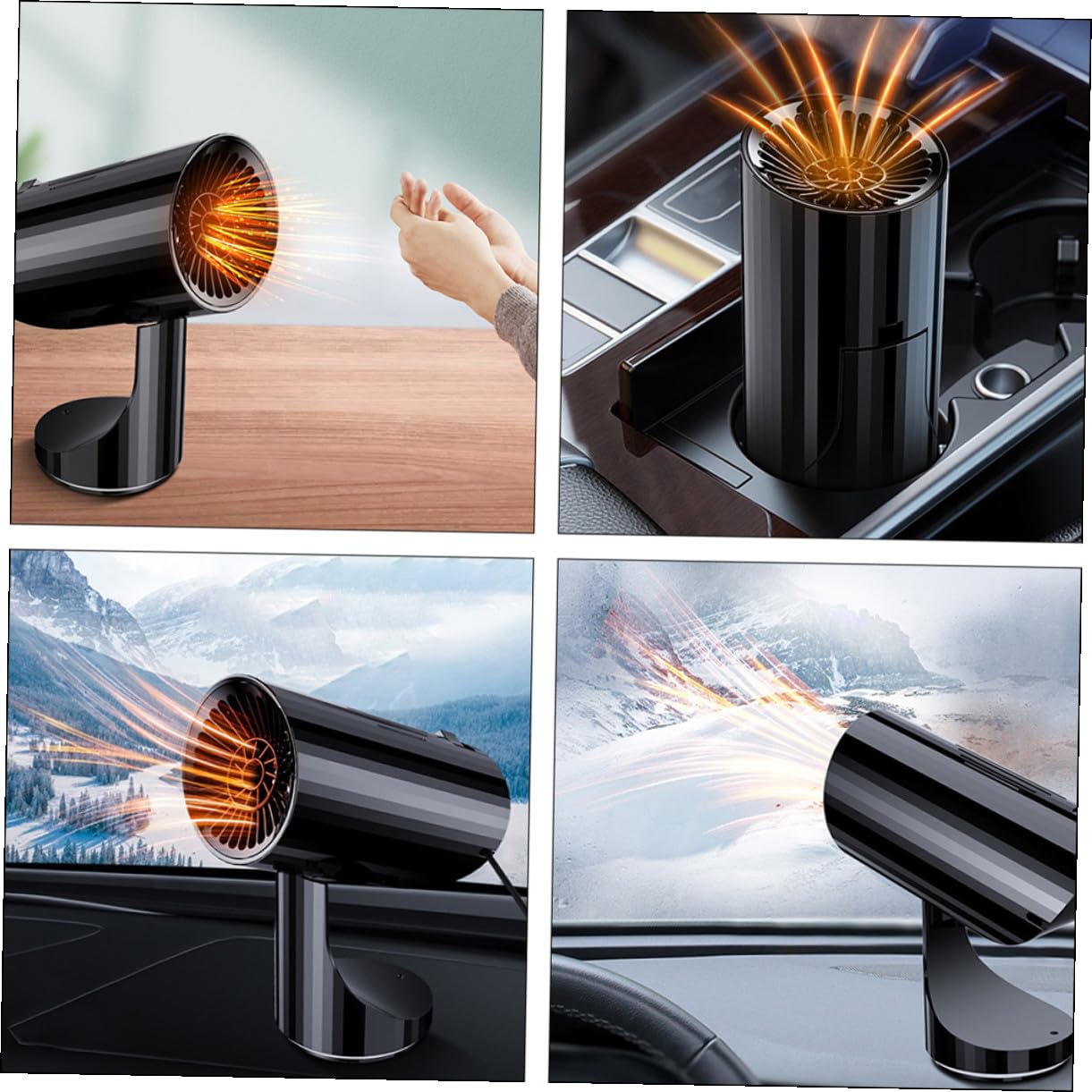 ERINGOGO Chauffage Voiture Dégivreur Pare-brise Portable pour Automobile Chauffage Rapide