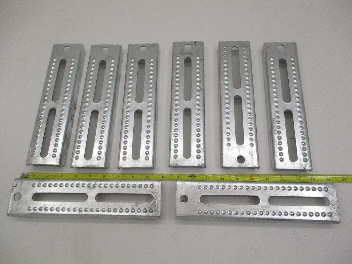 CTW Boat Pontoon Trailer 10" Galvanized Steel Bolster Bunk Board Brackets, 8 Pack, Heavy-Duty