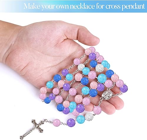 Miniatura 6 de TXIN 100 cuentas acrílicas de 0.631 pulgadas (0.630 in), cuentas redondas sueltas, cuentas espaciadoras gruesas para manualidades, pulseras, aretes,