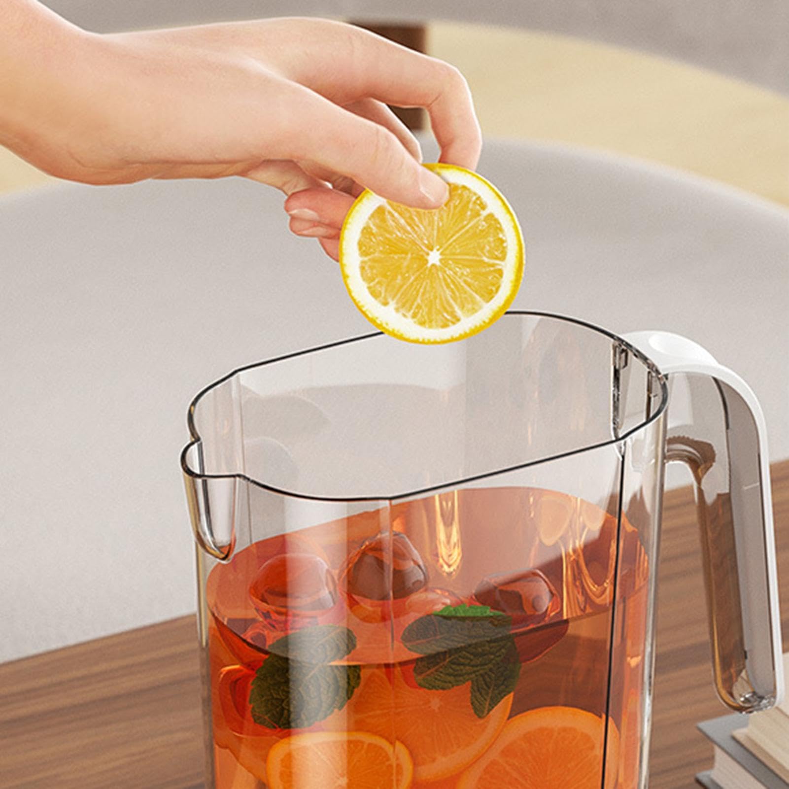 Jarra infusora de frutas grande, jarra de agua con infusión de 2600 ml, jarra infusora resistente al calor, jarra de bebidas con infusión de frutas, jarra infusora de frutas de gran capacidad, jarra