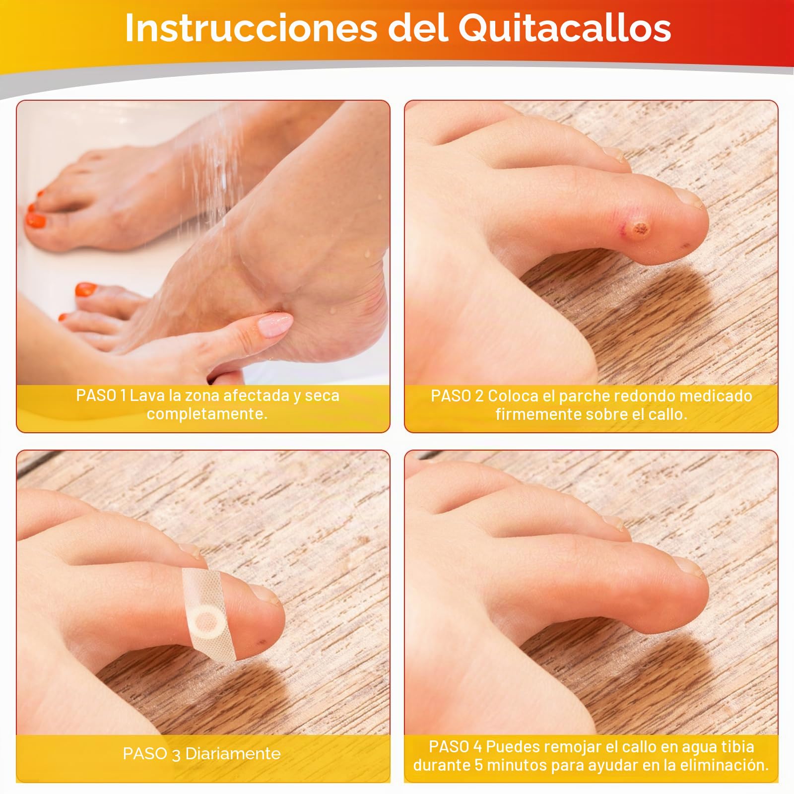 MYMULIKE 24 almohadillas para eliminar los callos, 2 tamaños de almohadillas para eliminar los callos en los pies, 12 tamaños grandes y 12 tamaños pequeños para el cuidado de los pies.