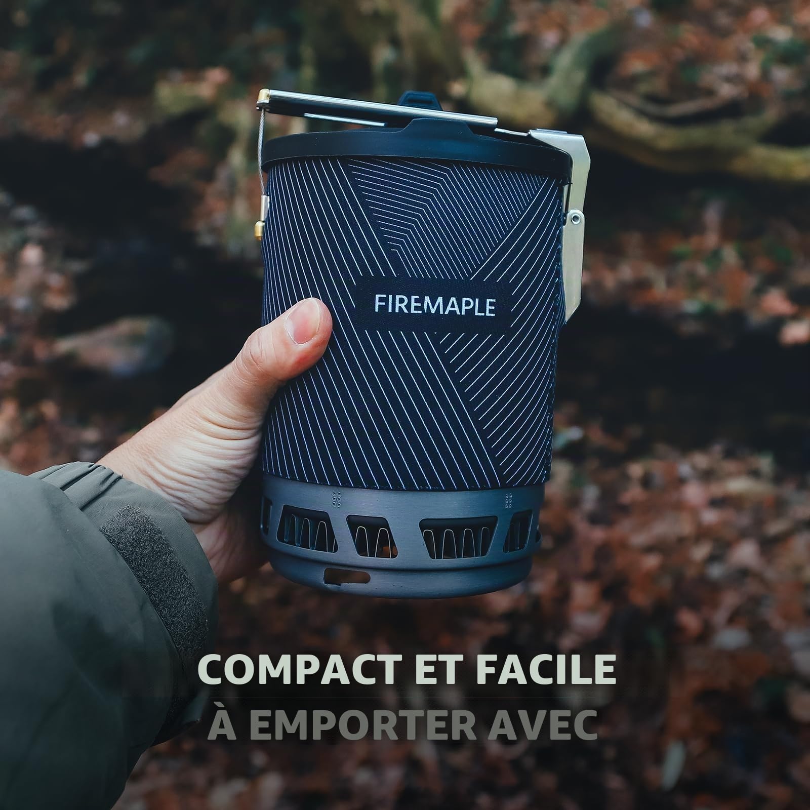 Fire-Maple X2 Pro Réchaud à Gaz Portable pour Camping Brûleur à Gaz Léger pour Randonneurs Système de Cuisine en Plein Air avec Allumage Piézo, Support de Casserole et Support de Cartouche de Gaz