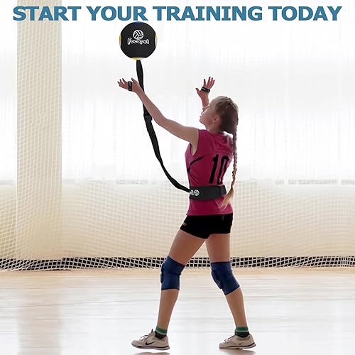 Miniatura 7 de Equipo de entrenamiento de voleibol, entrenador de voleibol en solitario para practicar servir, pinchar, establecer y pasar, regalo perfecto para