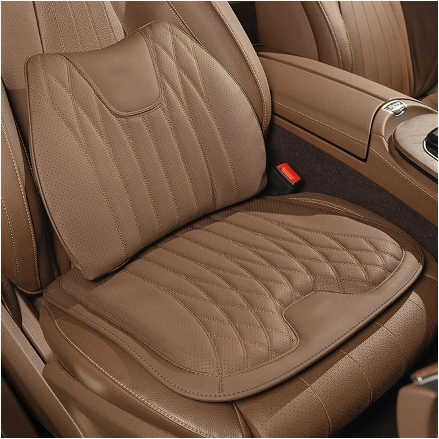 Car Seat Cushion for BMW All Model I3 I4 I8 X1 X2 X3 X4 X5 X5M X6 X7 Z4 Car Lumbar Support Pillow Auto Seat Waist Back Cushion (Color : Red B)