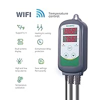 Vista 4 de Inkbird WiFi ITC-308 Termostato de controlador de temperatura digital y termostato de reptil IPT-2CH WiFi controlador de temperatura