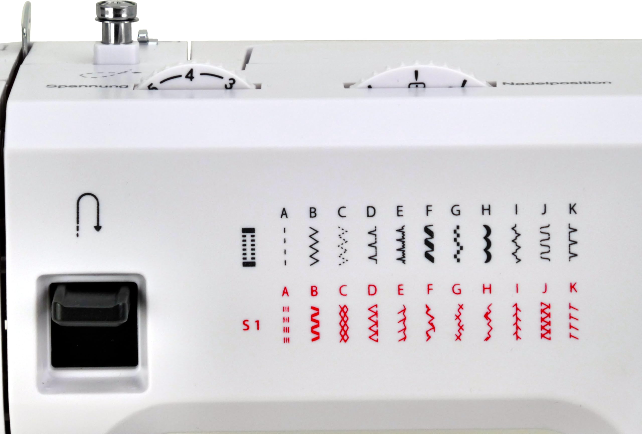 W6 Nähmaschine N 1235 Pro mit 24 Programmen | Freiarm | automatischer Einfädler | obenliegende Spule | Umlaufgreifer | Knopflochautomatik | Jeans nähen | 100 Watt Servo Motor