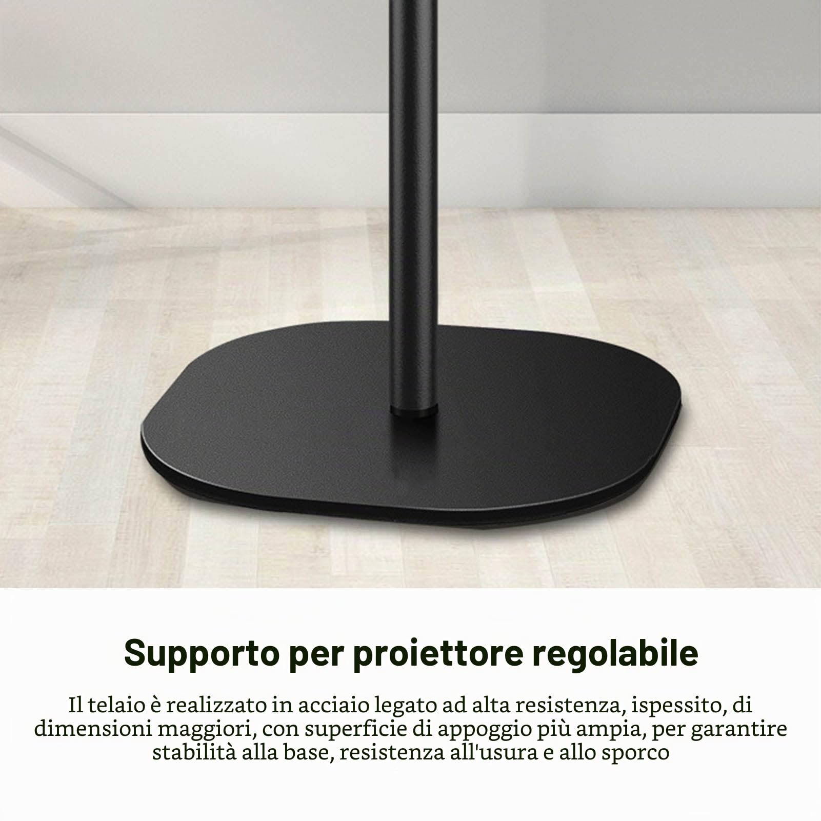 Supporto da Pavimento per Proiettore in Alluminio, Supporto per Proiettore da Tavolo Regolabile Multiangolo per Nebula, per XGIMI e Altri Videoproiettori (Grande stabilizzatore Capacità 5 kg)
