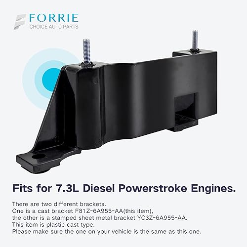 Soporte de montaje de cubierta de motor fundido de plástico compatible con motor diesel Powerstroke de FORD 8 cilindros 7.3L, OE F81Z-6A955-AA