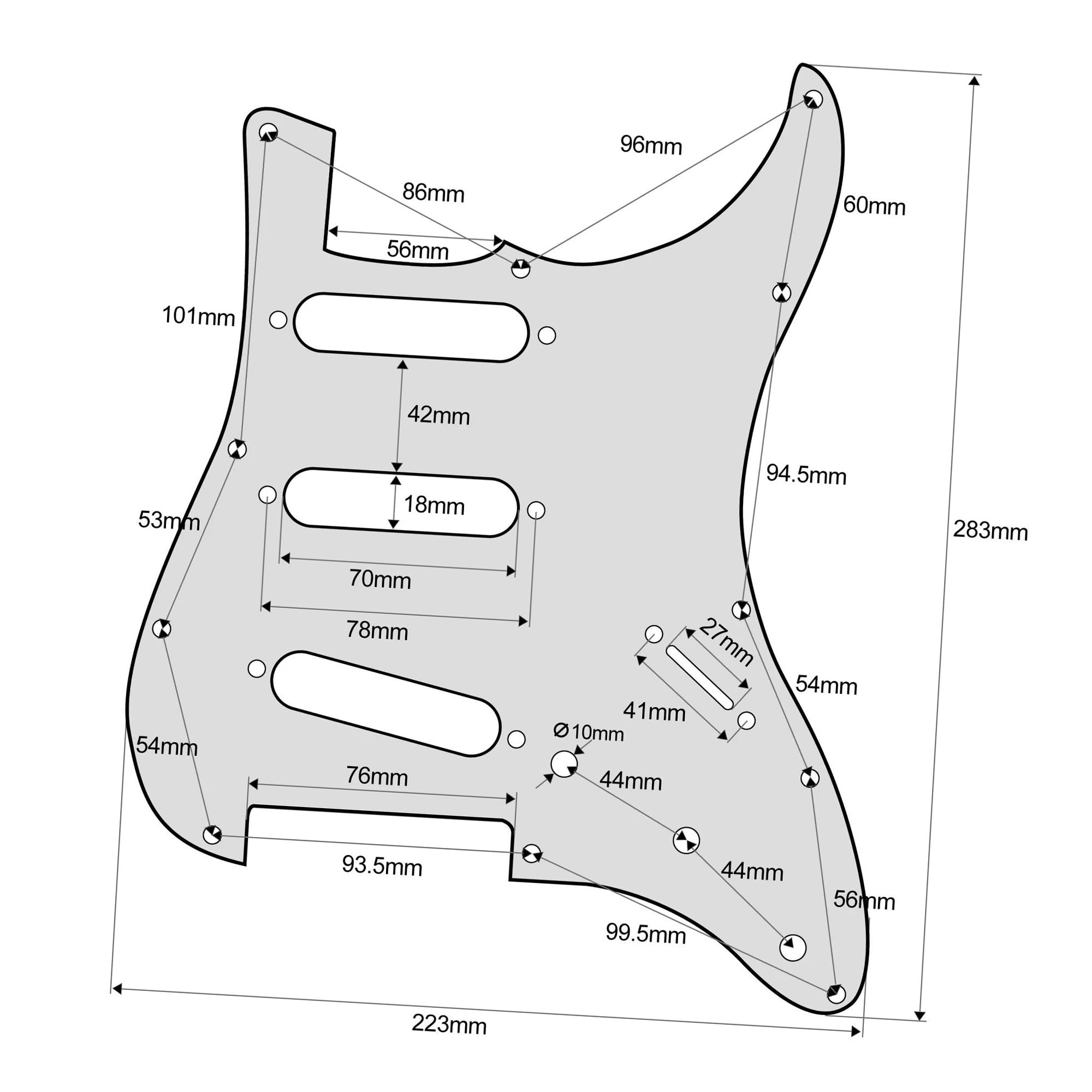 Battipenna per chitarra elettrica Set di battipenna standard per chitarra elettrica(3/4)